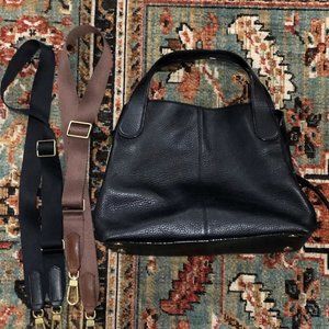 FOSSIL Black Maya Leather Satchel